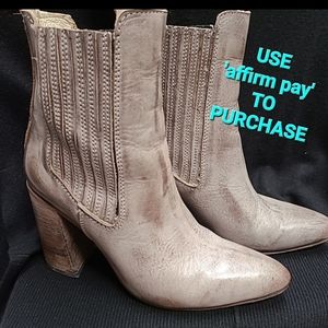 FREEBIRD Janelle Taupe All Leather Booties Size 8M